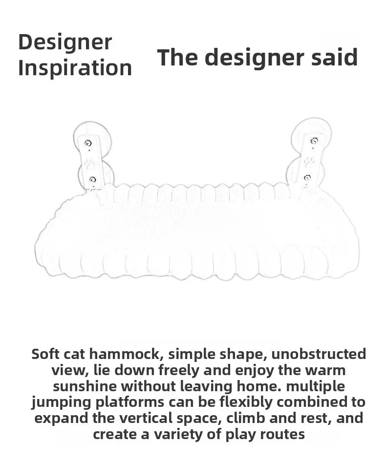 Suction Cup Window Cat Hammock – Wide Hanging Bed