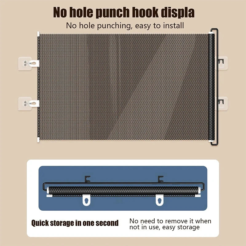Retractable No-Drill Pet Barrier for Doorways, Stairs & Corridors
