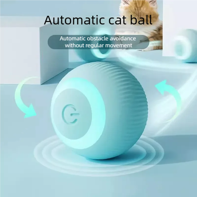 Automatic Self-Moving Rolling Ball Cat Toy for Indoor Play