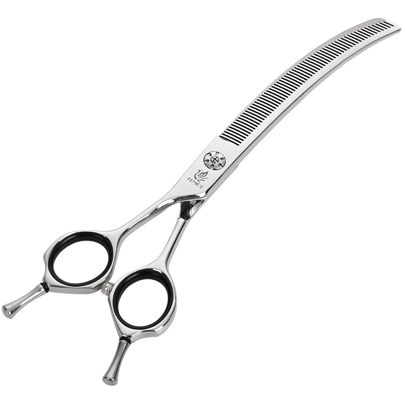 Fenice 7" Professional Left-Handed Dog Grooming Scissors – JP 440C Stainless Steel
