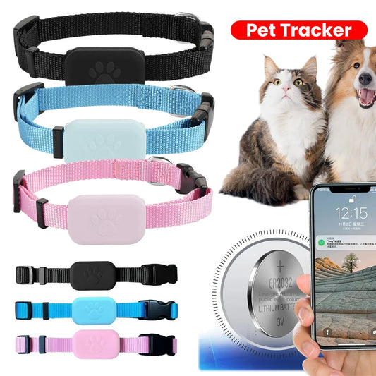 Smart Pet Collar Tracker for Cats & Dogs — 6–12 Month Battery Life