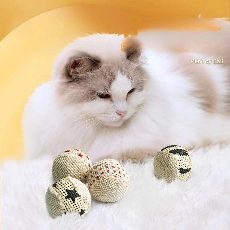 Sisal Scratching Ball Interactive Cat Toy