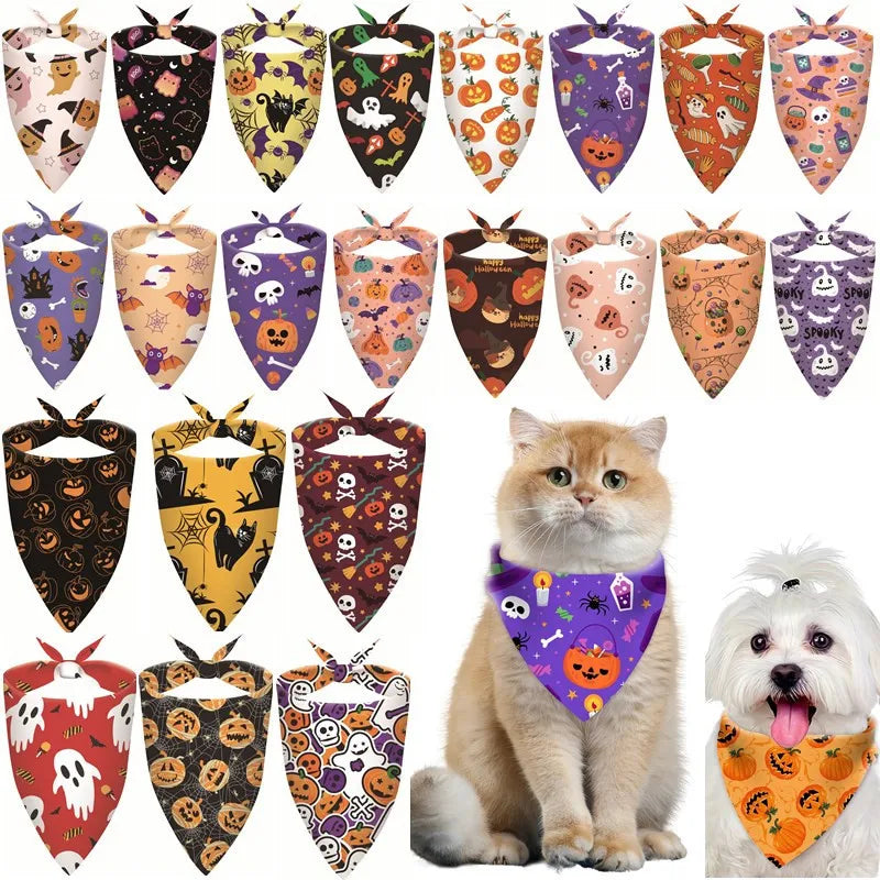 Dog Bandana Collar - Festive Pet Scarf for Small Dogs and Cats