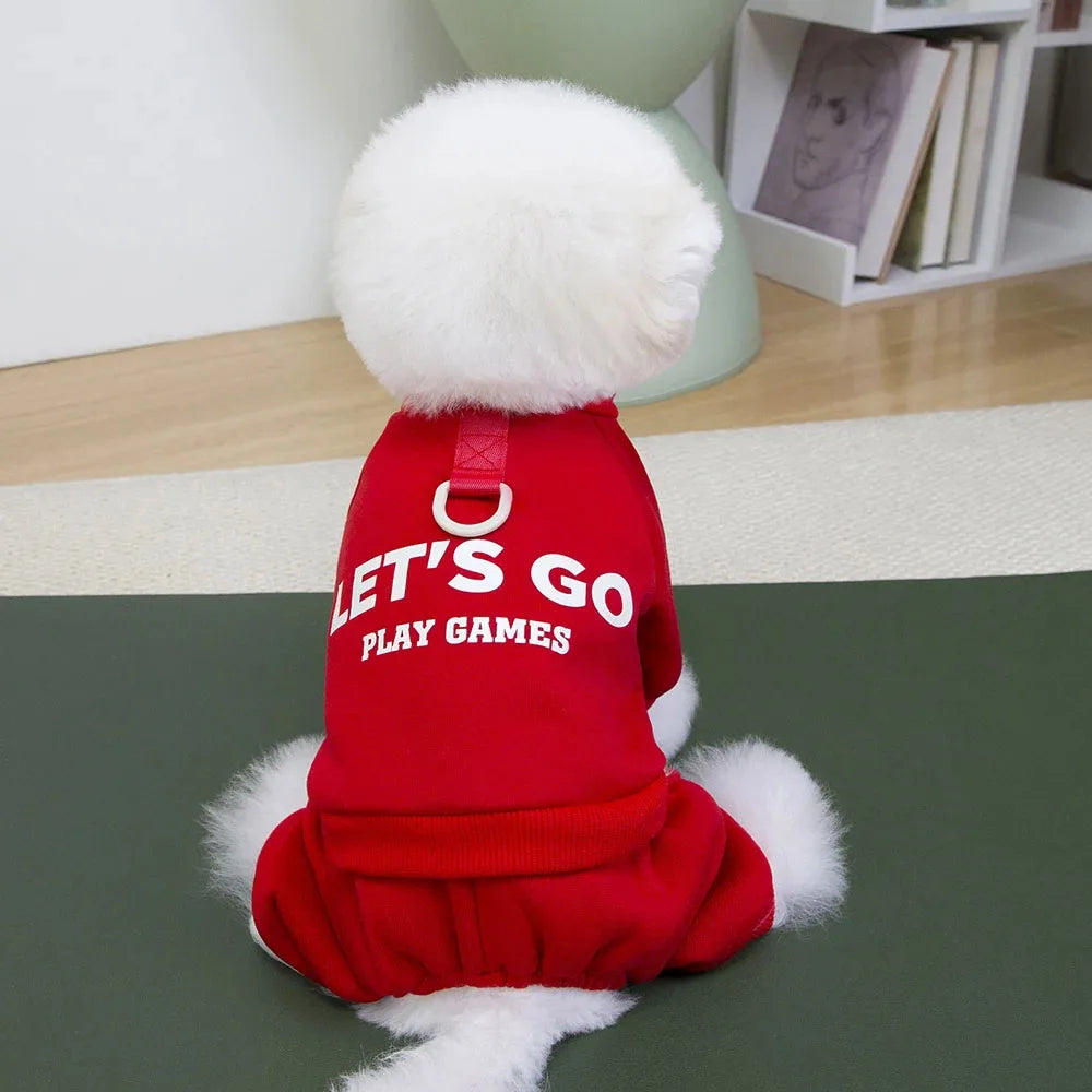Thickened Dog Hoodie Jumpsuit for Small & Medium Dogs