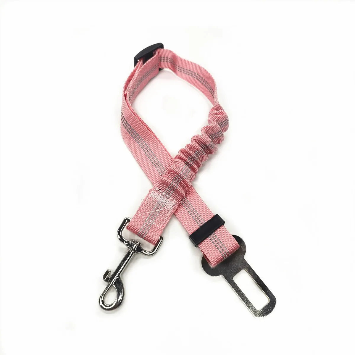Ceinture de sécurité rétractable pour chien avec bande réfléchissante