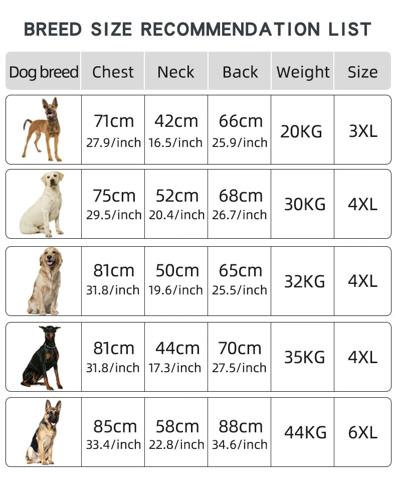 Waterproof Dog Winter Coat with Built-In Harness — Reflective Windproof Turtleneck Jacket