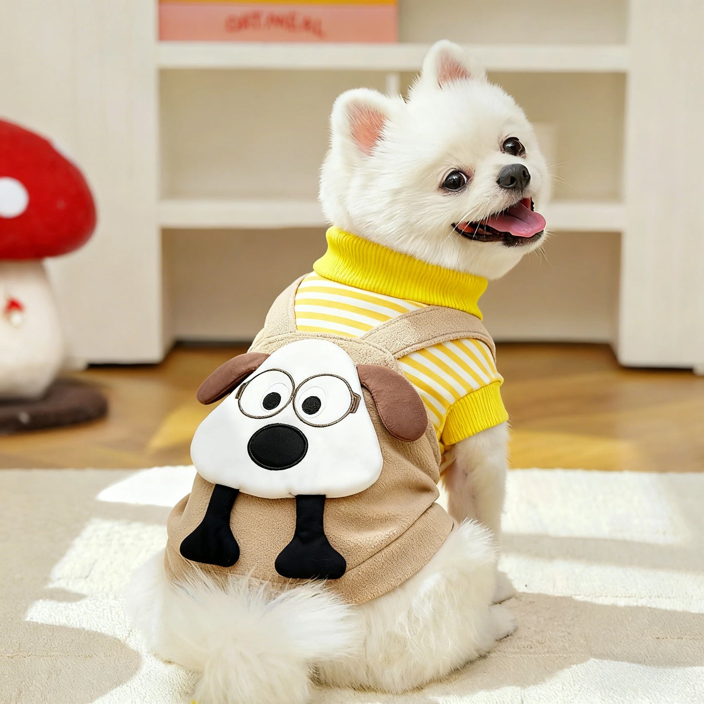 Combinaison-Pyjama en Polaire avec Capuche pour Chiens et Chiots de Petite et Moyenne Taille