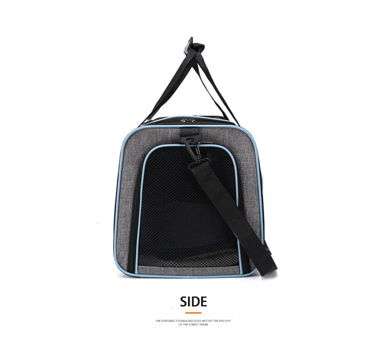 Foldable Expandable Pet Carrier Bag | Breathable Mesh Handheld Bag for Cats & Small Dogs