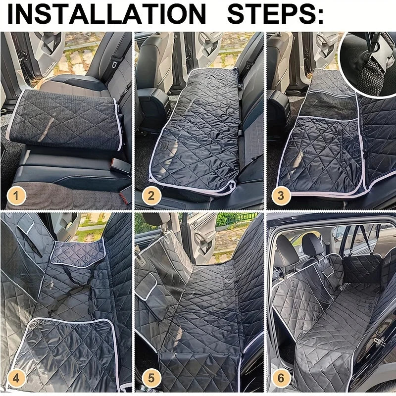 Waterproof Dog Car Rear Seat Cover & Extender Mat