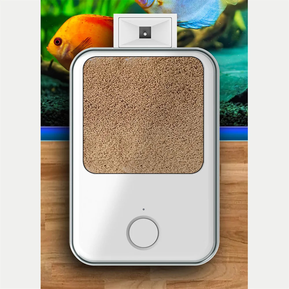 Distributeur automatique de nourriture pour poissons avec minuterie, contrôlé par application WiFi intelligente