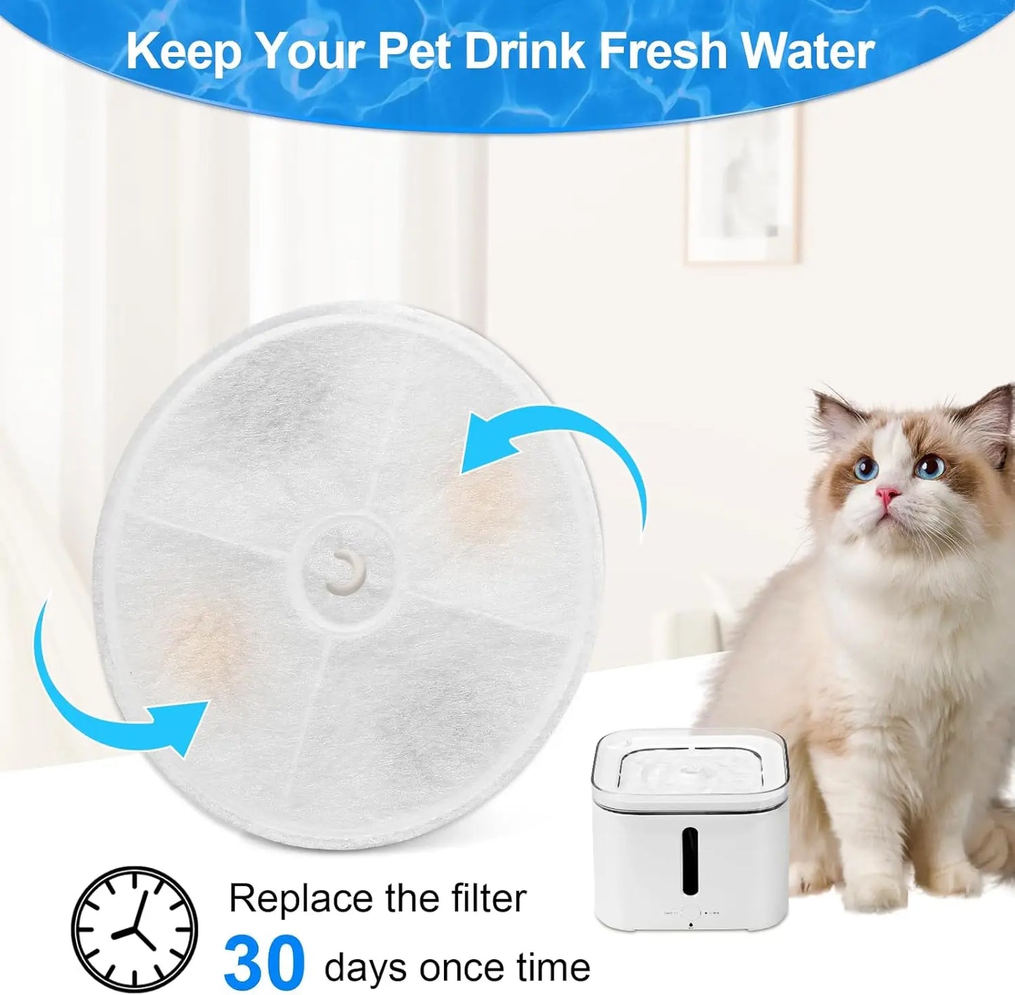 Activated Carbon Replacement Filter Chip Kit for Cat Water Dispensers — 5pc / 10pc