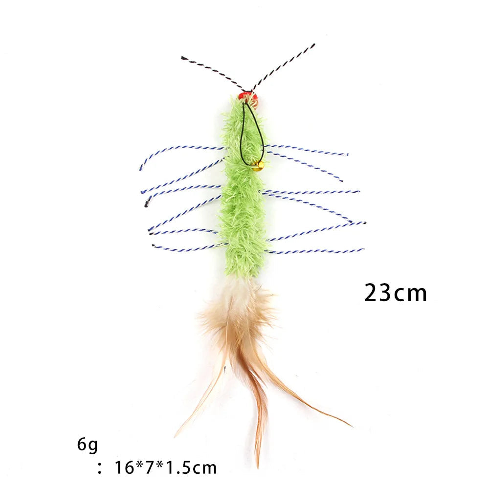 Interactive Cat Feather Toy with Bell