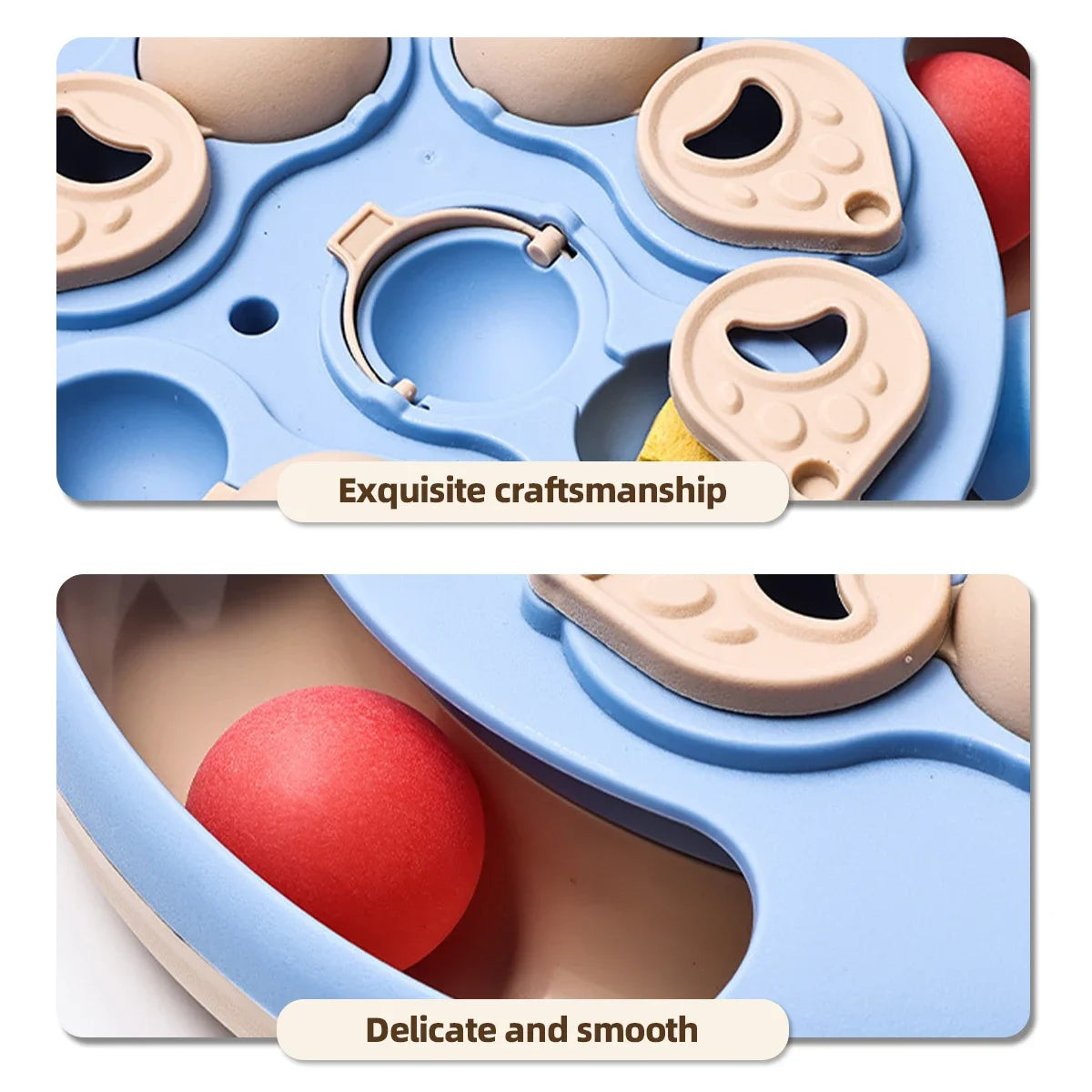 Cat Turntable Puzzle Toy – Rolling Ball Treat Dispenser for Indoor Cats