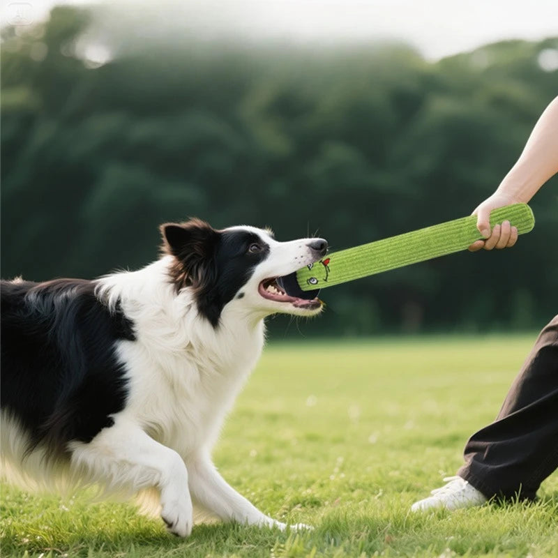 Long Snake Plush Dog Toy - Tough Squeaky Chew Toy for Dogs