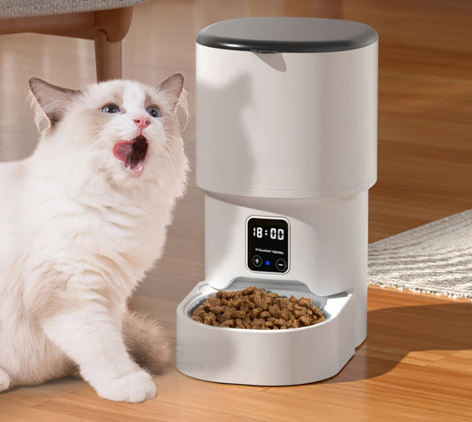 Intelligent Pet Feeder with Button Control - 4L Large Capacity LCD Display