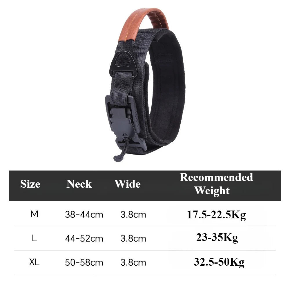 Adjustable Tactical Training Collar for Medium & Large Dogs