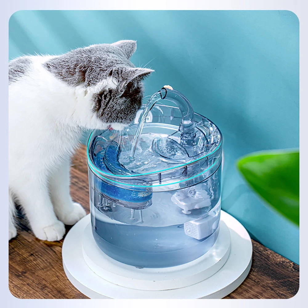 2L Motion-Sensor Pet Water Fountain — Activated Carbon Filter, Silent USB Drinking Bowl for Cats & Dogs