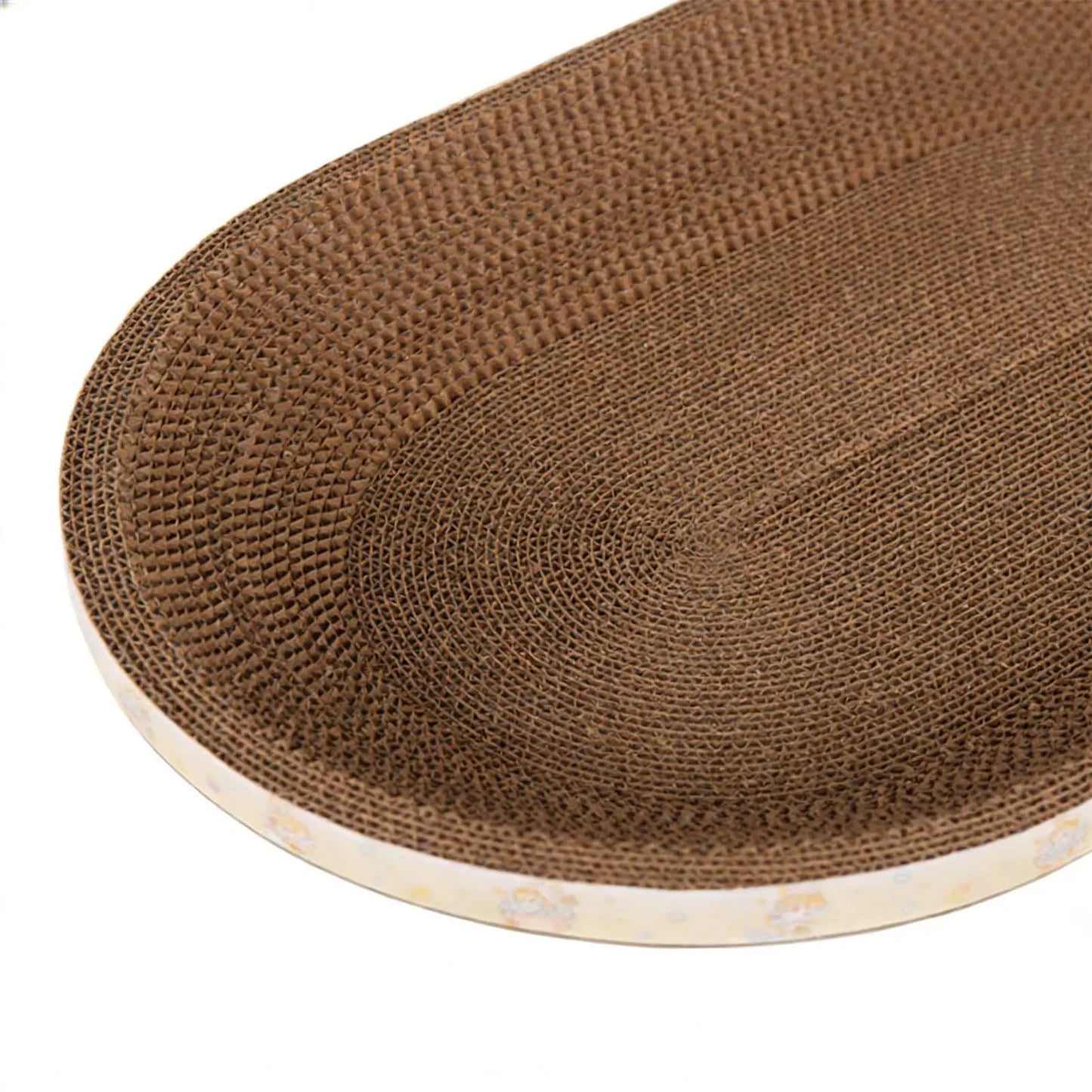 Oval Corrugated Cardboard Cat Scratcher & Lounge Bed