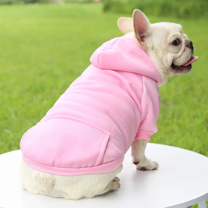 Manteau à capuche en polaire pour chien | Veste sweat chaude d'automne et d'hiver pour petits chiens et chats