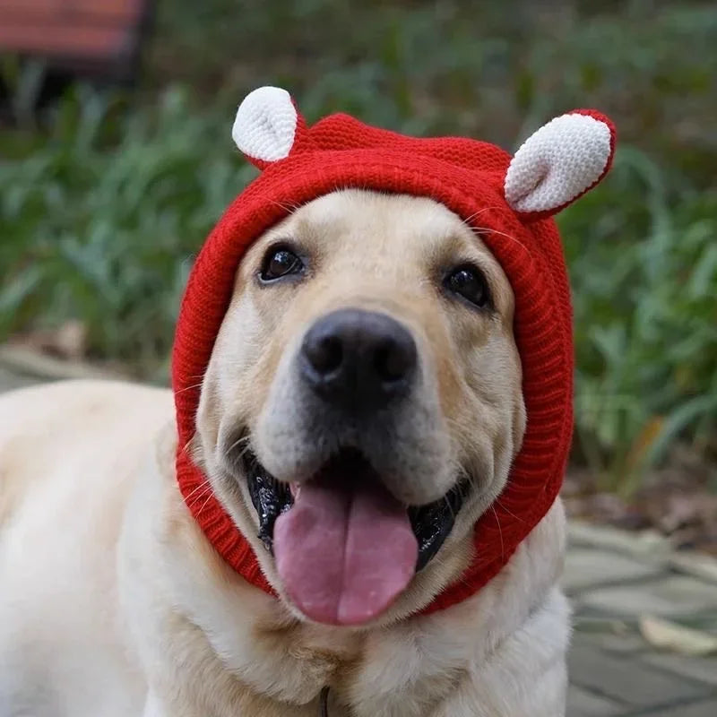Knitted Winter Hat for Medium & Large Dogs