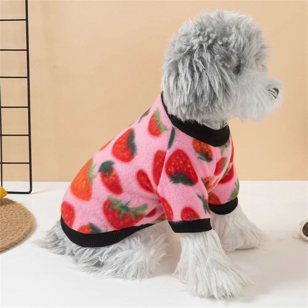 Printed Fleece Pet Pullover Sweater
