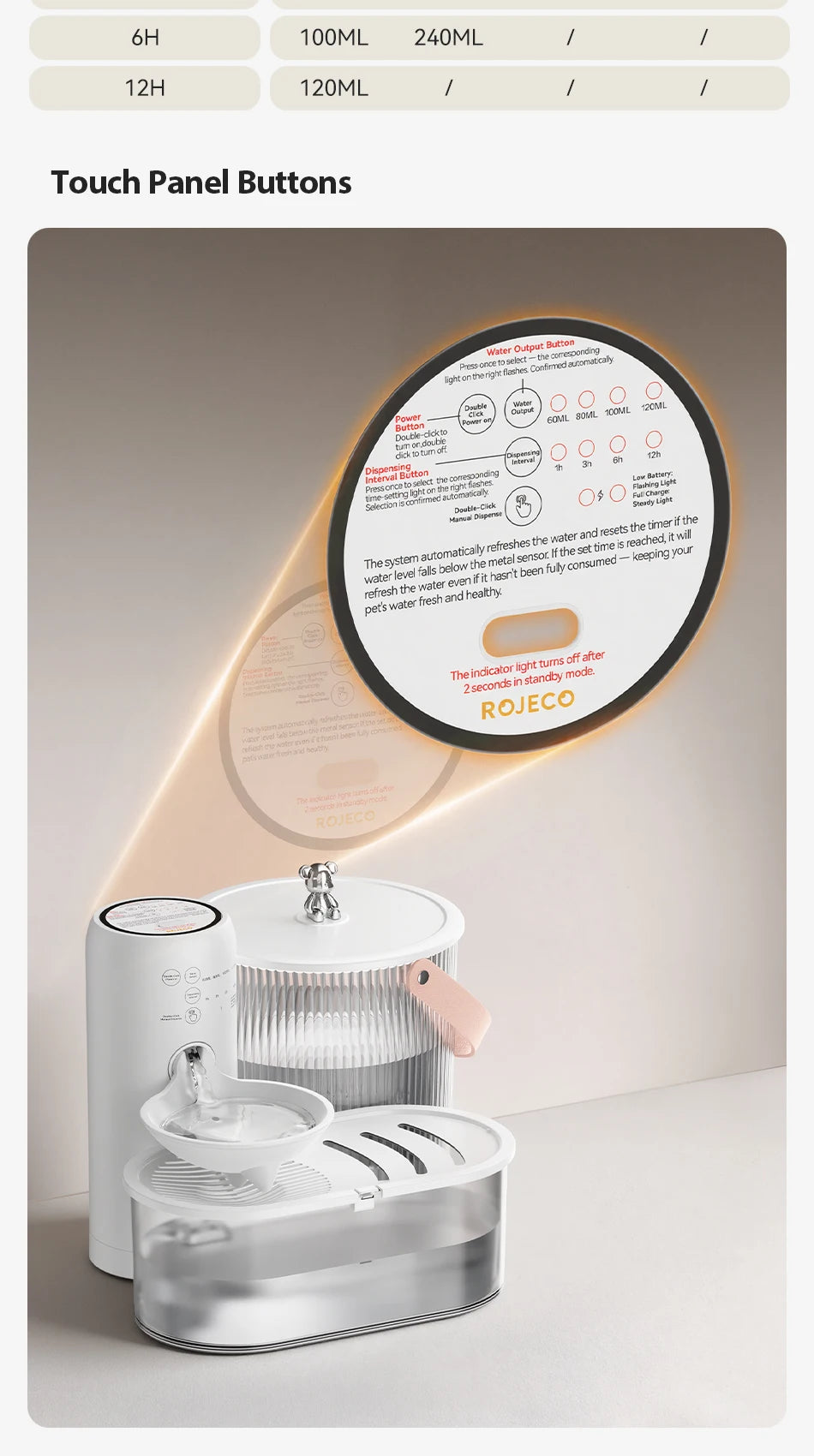 Wireless Smart Cat Water Fountain — 3L Tilting Dispenser with 2600mAh Battery & No-Filter Design