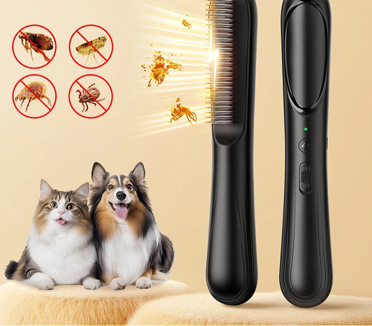 Electric Flea Comb - Waterproof Anti-Lice Removal Brush for Dogs & Cats