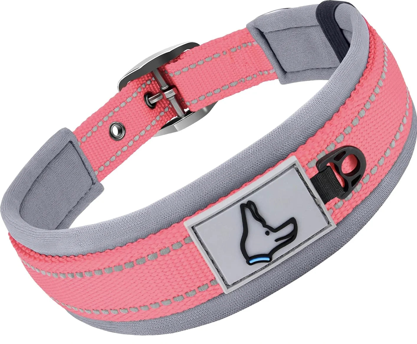 Padded Reflective Dog Collar | Adjustable Heavy-Duty Nylon & Neoprene