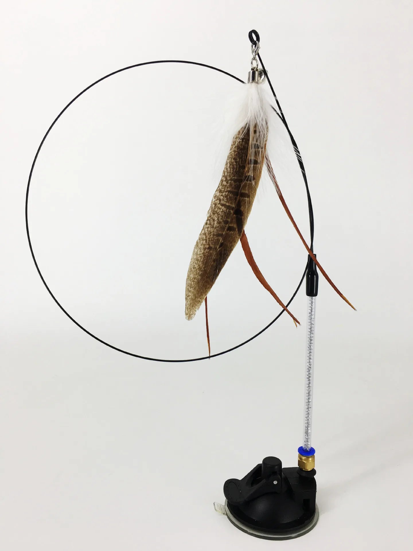 Hands-Free Suction Cup Cat Toy - Interactive Feather Wand Set