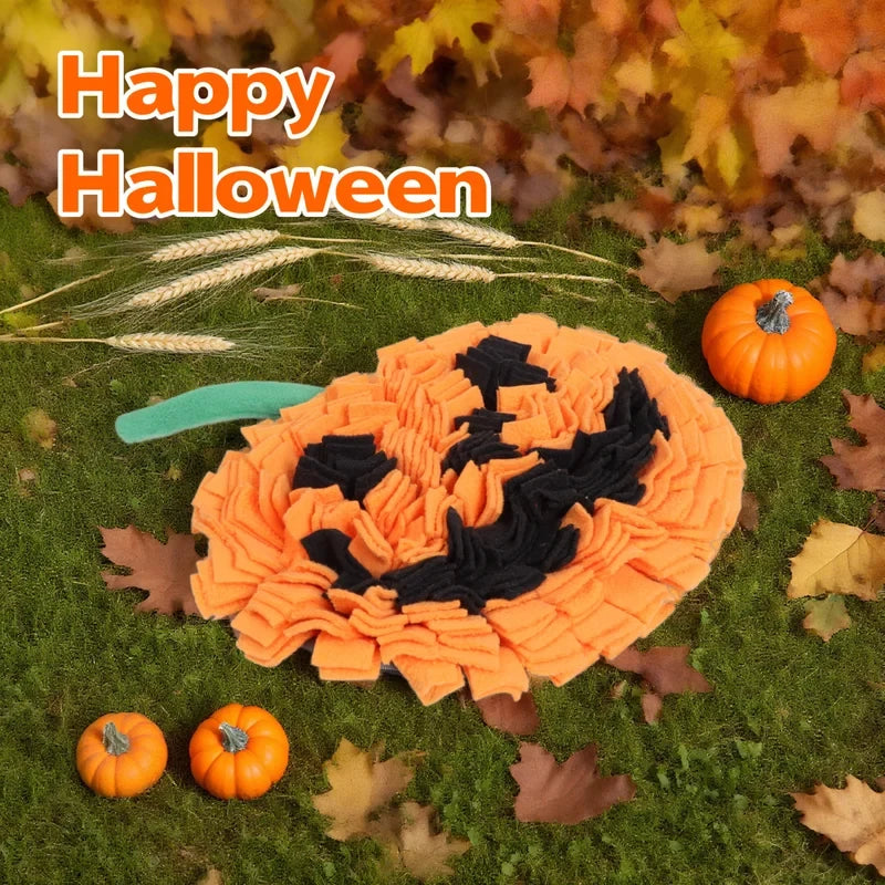 Halloween Pumpkin Dog Snuffle Mat
