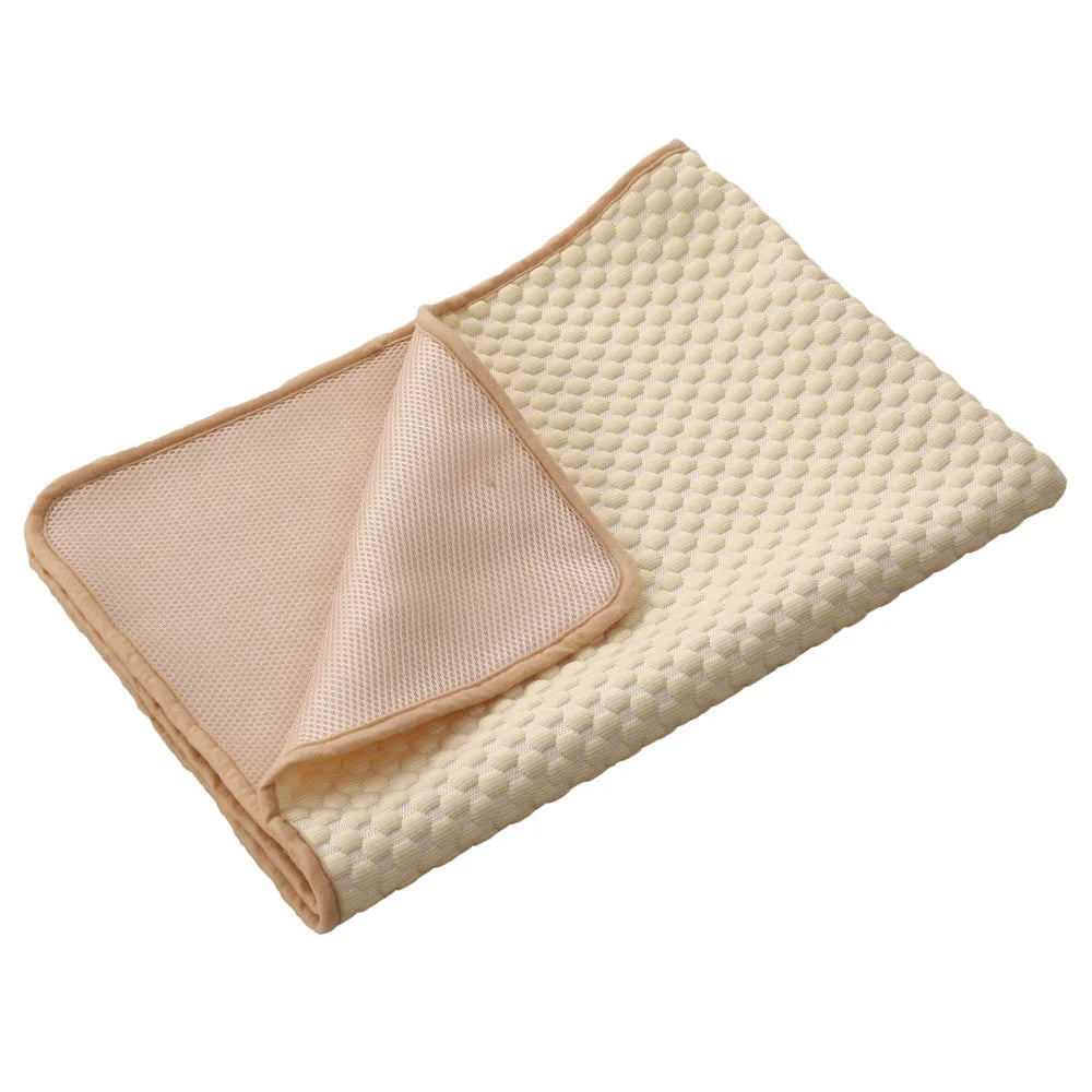 Ice Silk Cooling Mat for Cats & Dogs — Breathable Summer Pet Nest in 3 Colours & 6 Sizes