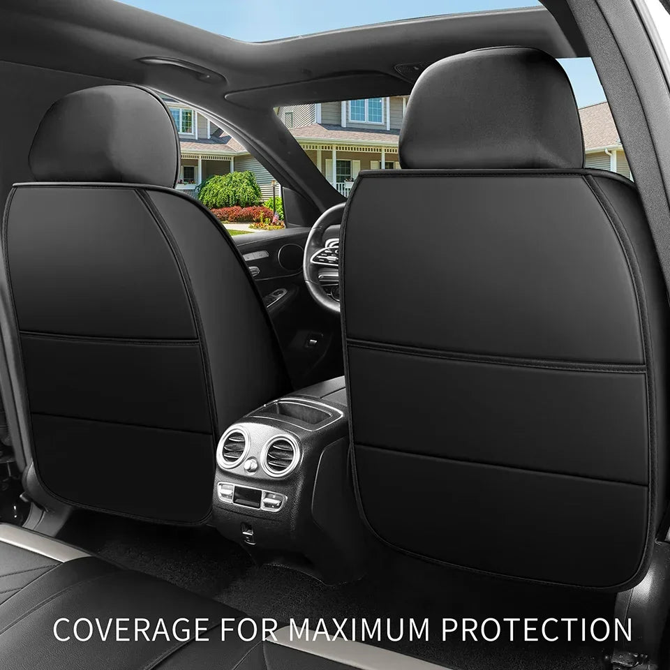Full Leather Car Seat Cover — All-Season Universal Fit for Driver & Passenger