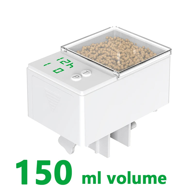 Distributeur automatique de nourriture pour poissons – Distributeur quantitatif pour poissons rouges et aquariums intérieurs