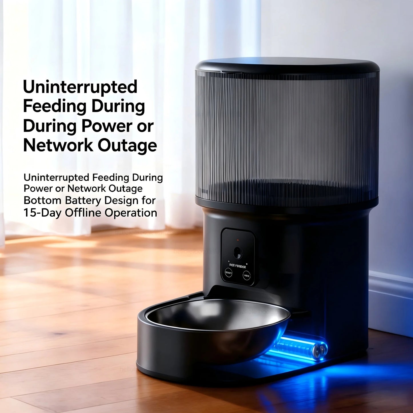 Smart Automatic Pet Feeder with HD Camera & Voice Control — Wi-Fi Remote Timed Food Dispenser