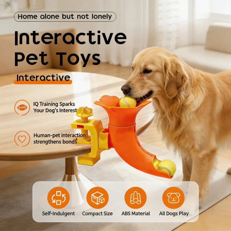 Clamp-Mounted Dog Ball Trainer