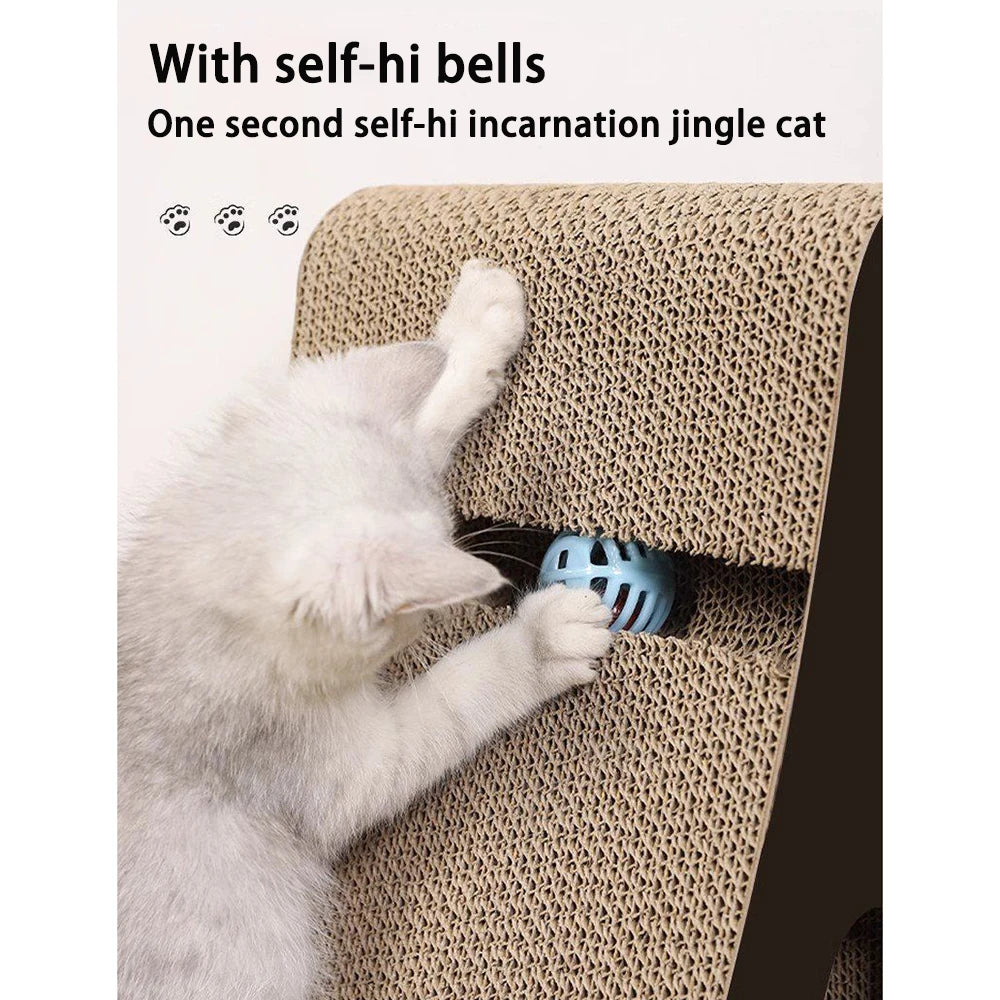 Cardboard Cat Scratcher – Durable Furniture Protector for Indoor Cats & Kittens