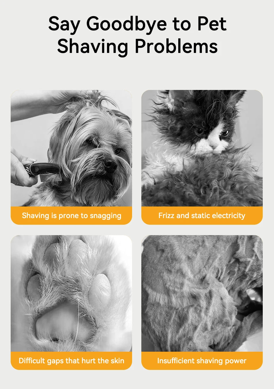 Electric Pet Clipper with Front Light — Rechargeable Adjustable Trimmer for Dog & Cat Claws, Ears & Hair