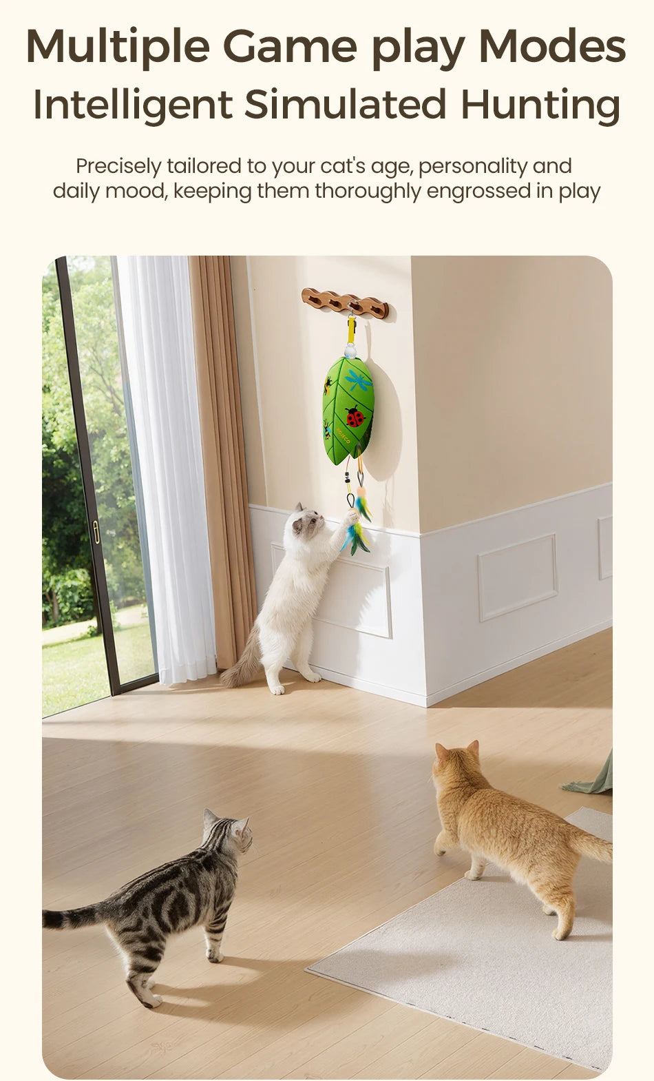 Automatic Hanging Laser & Feather Cat Toy