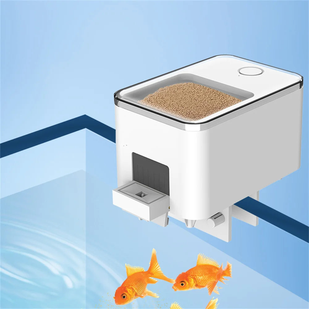 Distributeur automatique de nourriture pour poissons avec minuterie, contrôlé par application WiFi intelligente
