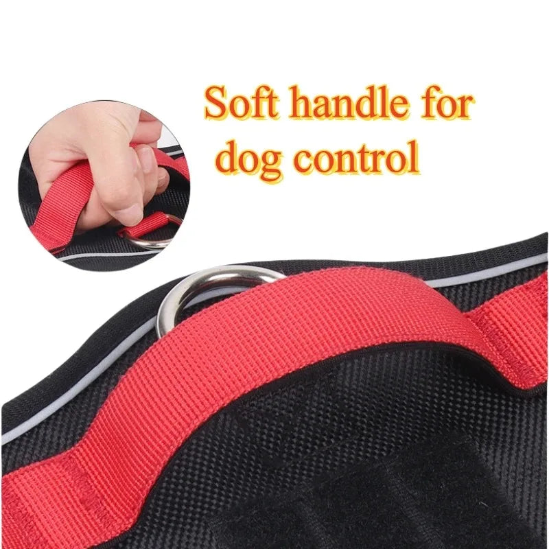 Harnais pour chien avec sangle de poitrine et conception de gilet tactique