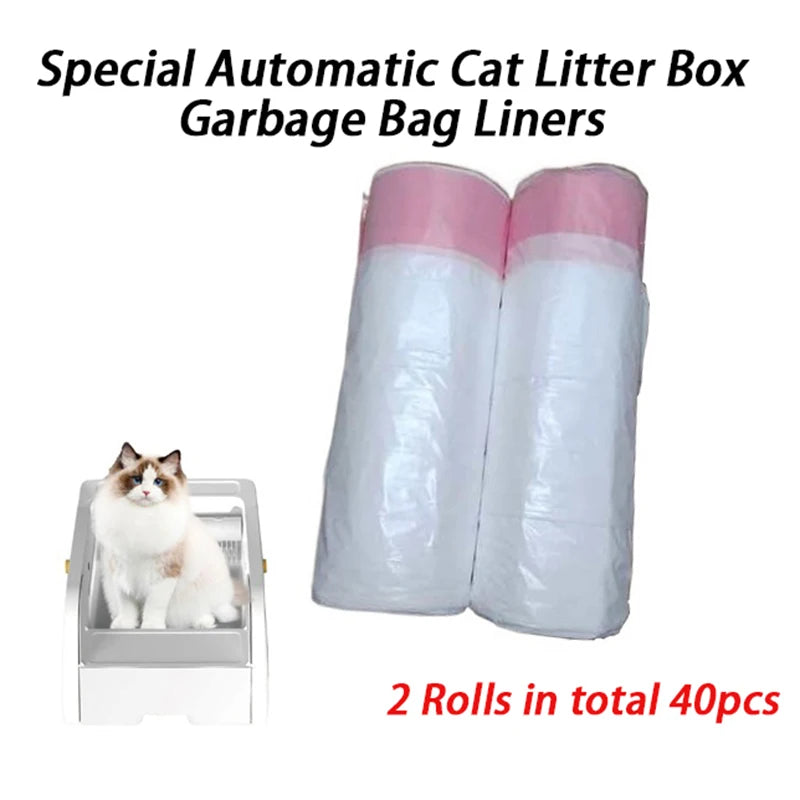 Cat Litter Box Liner Bags – 2 Rolls of Easy-Clean Waste Collection Bags