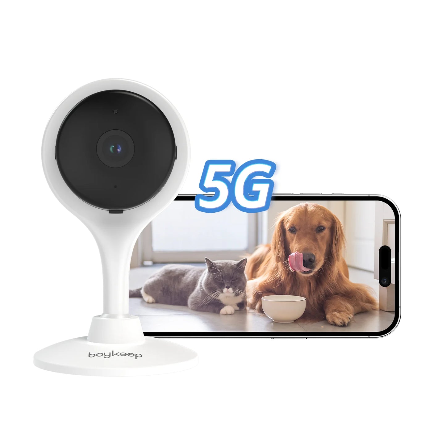 2K Indoor WiFi Security Camera — Baby, Pet & Home Monitor with 2-Way Audio