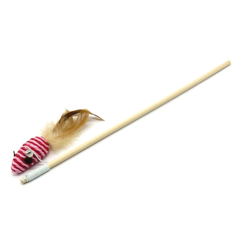 Feather Wand Cat Teaser Toy