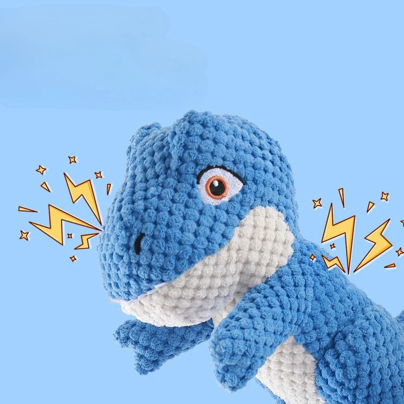Plush Dinosaur Dog Toy - Interactive Chew Toy for Small Dogs