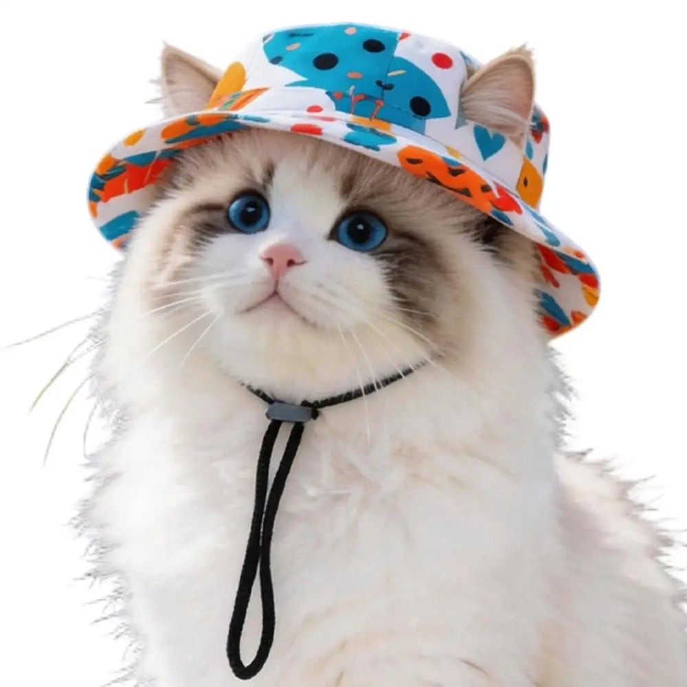Adjustable Sun Hat for Cats & Small Dogs