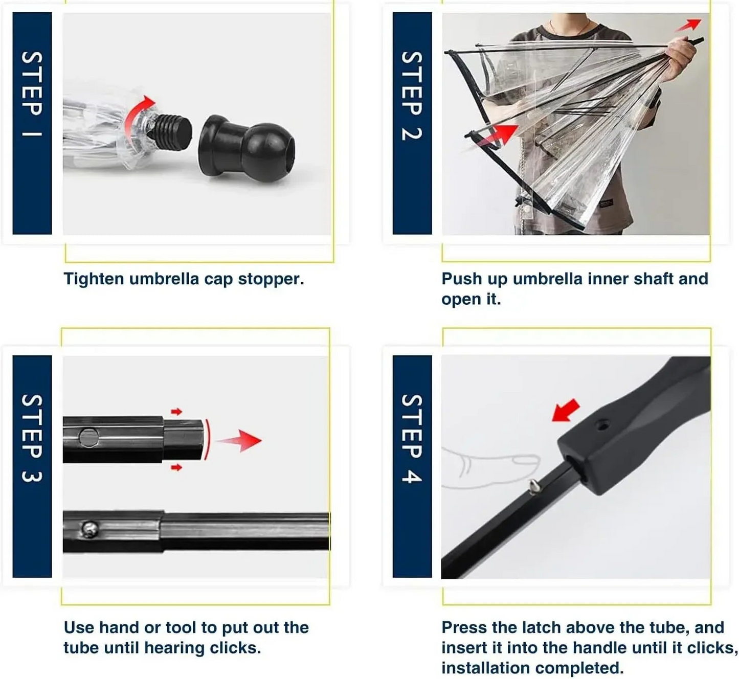 Pet Umbrella with Built-in Leash - Clear Canopy for Small Dogs and Cats