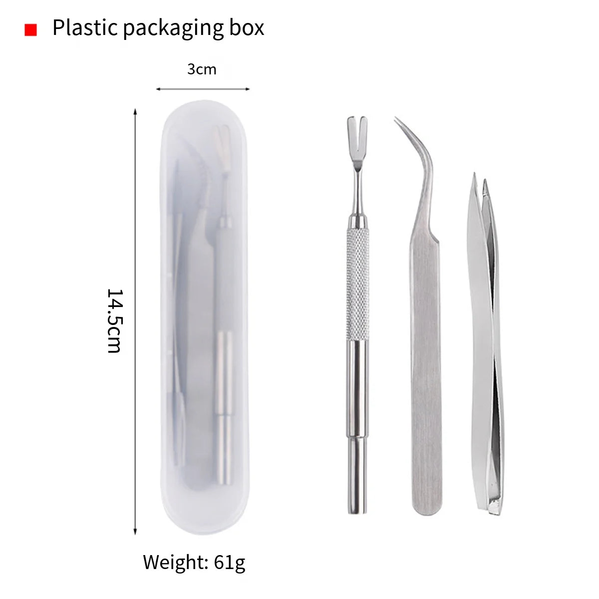 Stainless Steel Tick & Flea Remover Tool Set for Dogs & Cats