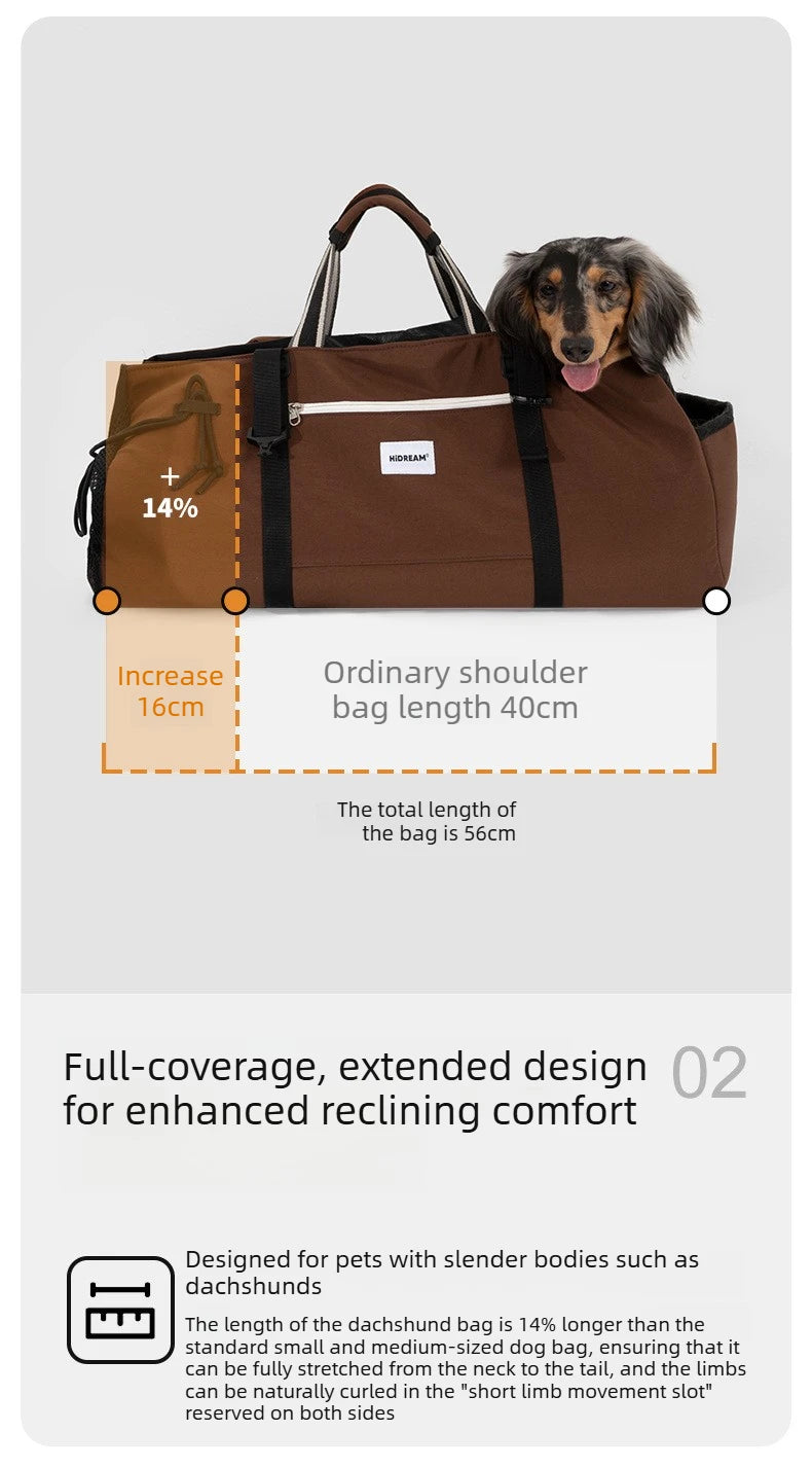 Long-Body Dog Carrier Backpack