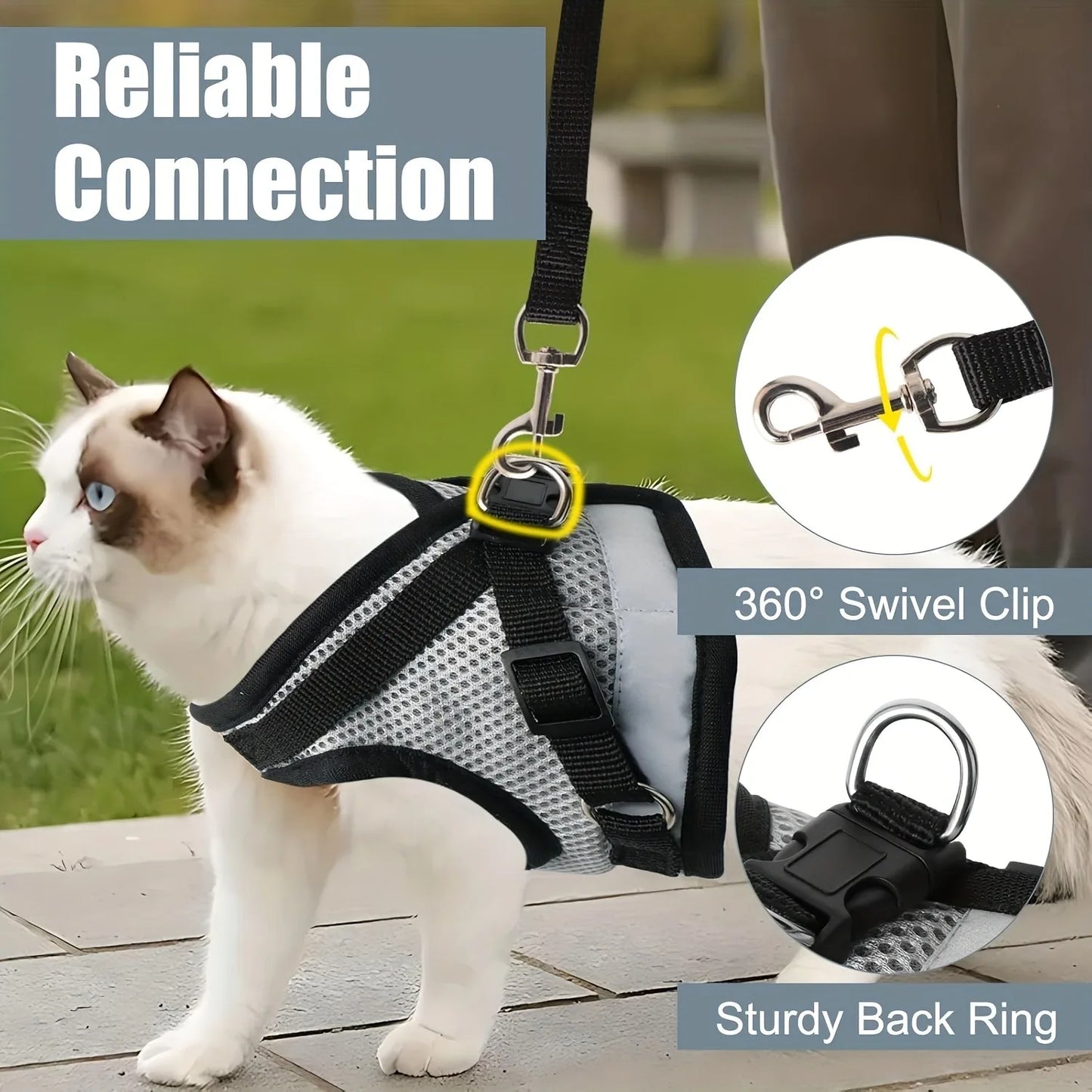 Cat Collar, Harness & Leash Set for Kittens