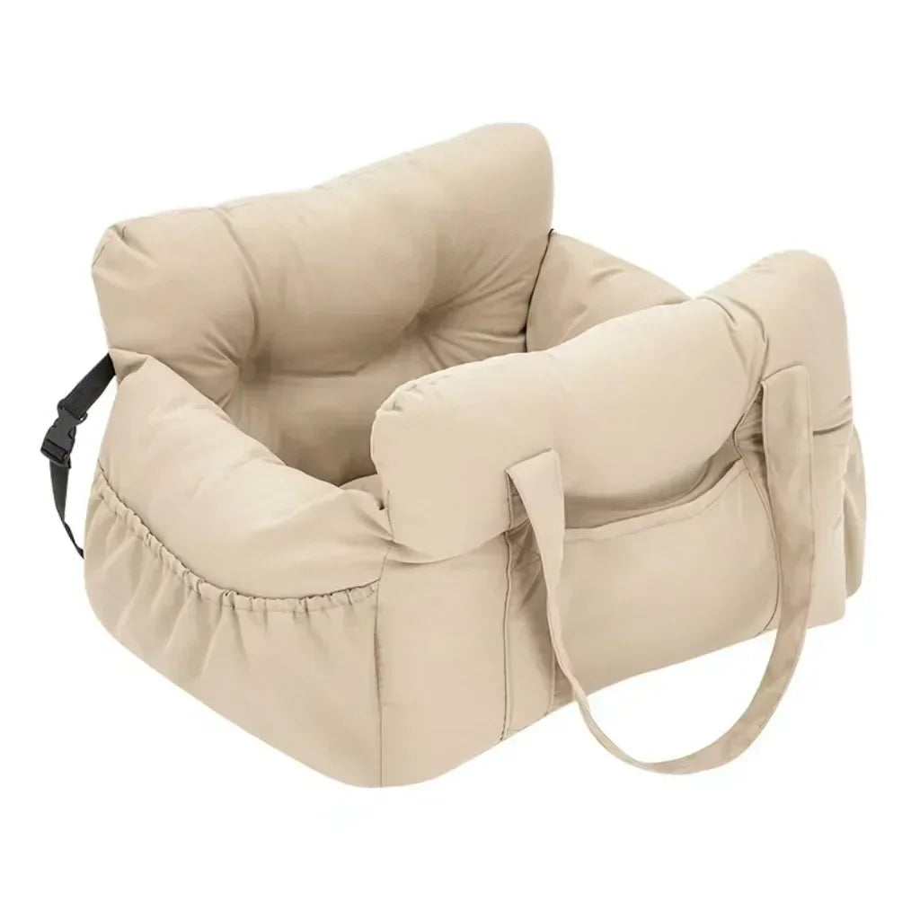 Dog Car Seat with Safety Belt & Non-Slip Base